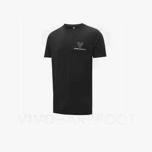 Camiseta Vivobarefoot Rapanui Masculino Pretas | BR277VJ