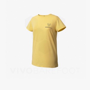 Camiseta Vivobarefoot Rapanui Sport Feminino Amarelas | BR093XG