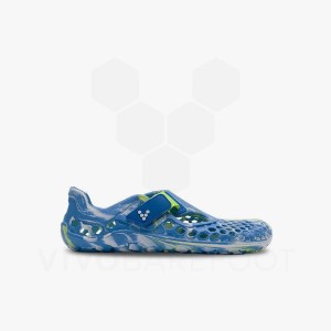 Sandálias Vivobarefoot Ultra Bloom Criança Azuis Luz Turquesa | BR004IR