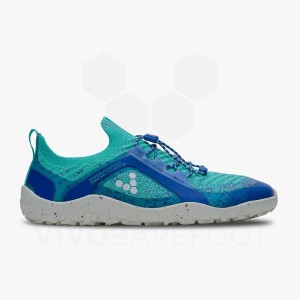 Tenis Trail Running Vivobarefoot Primus Trail Knit FG Feminino Azuis | BR200UK